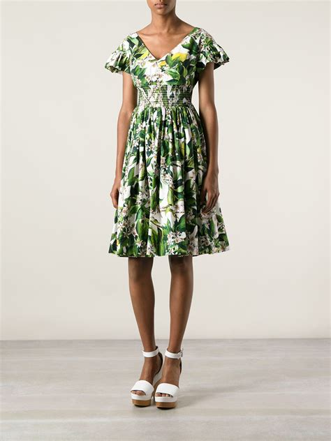 dolce gabbana green floral dress|dolce and gabbana inspired dress.